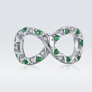 5/$50 .925 Silver Ouroboros Serpent Snake Infinity Loop Charm